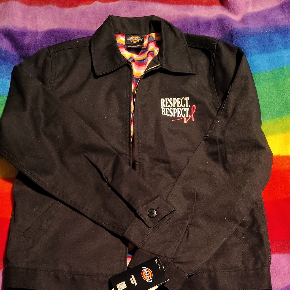 Dickies Black Respect Embroidered Lightweight Jacket